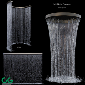 Wall rain curtain waterfall